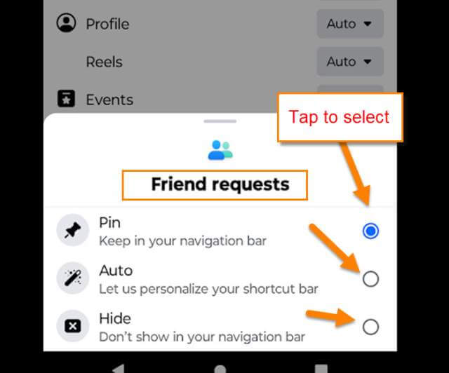 facebook-navigation-shortcut-menu-options