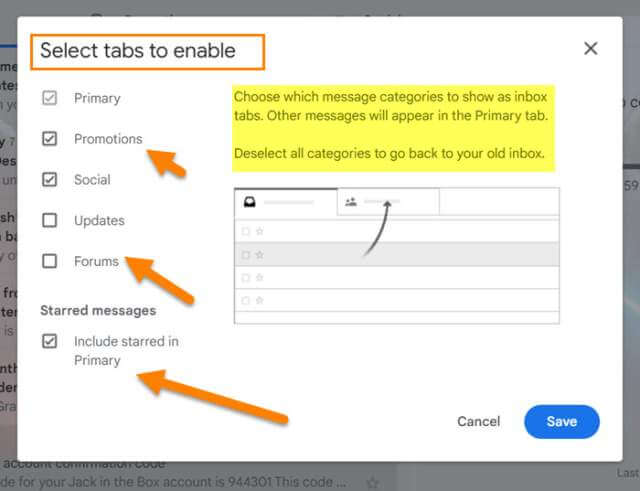 gmail-select-tabs-to enable