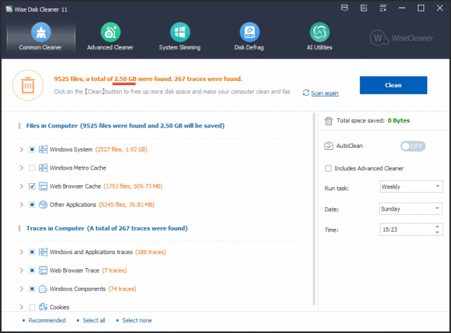 Wise Disk Cleaner Junk Files To Clean