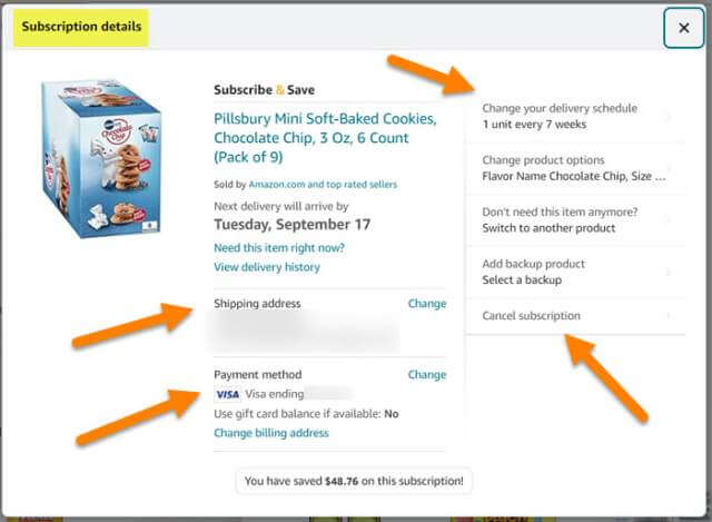 amazon-subscription-details-window