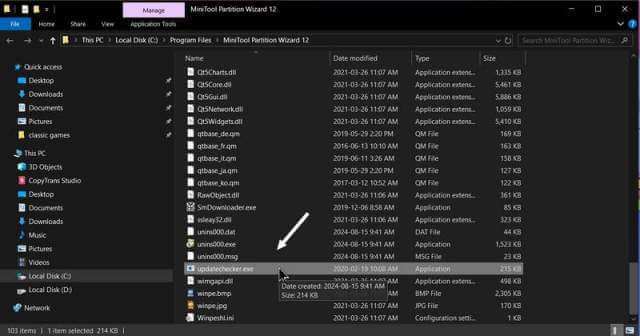 windows-10-file-explorer-updatechecker.exe-minitool-partition-wizard-12