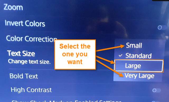 ps5-text-size-options