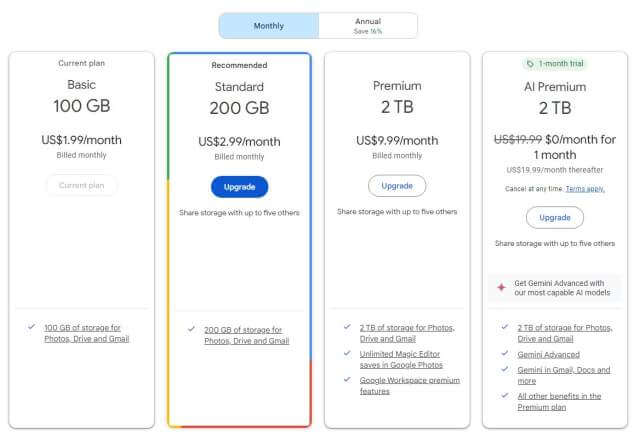 google-plans