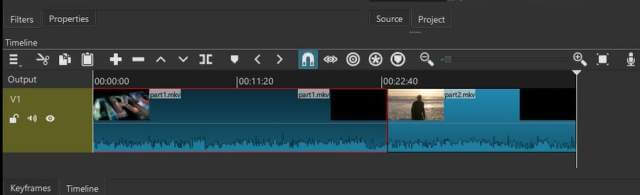 shotcut-two-videos-added-to-timeline