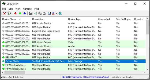 usbdeview-interface