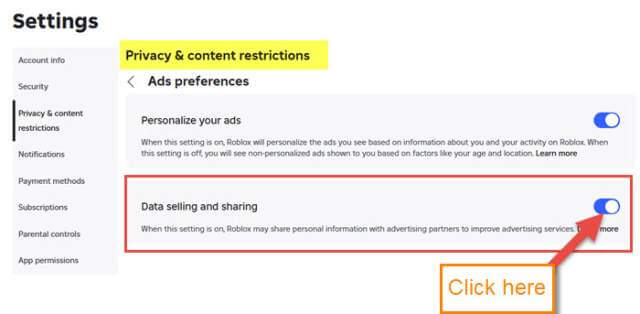roblox-data-selling-and-sharing-switch