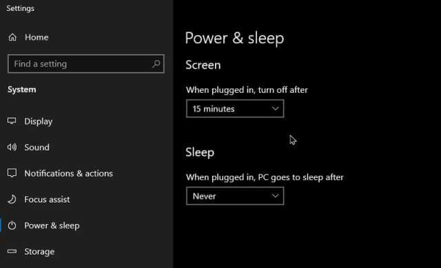 windows-10-my-power-and-sleep-settings-screen-15-minutes-sleep-never
