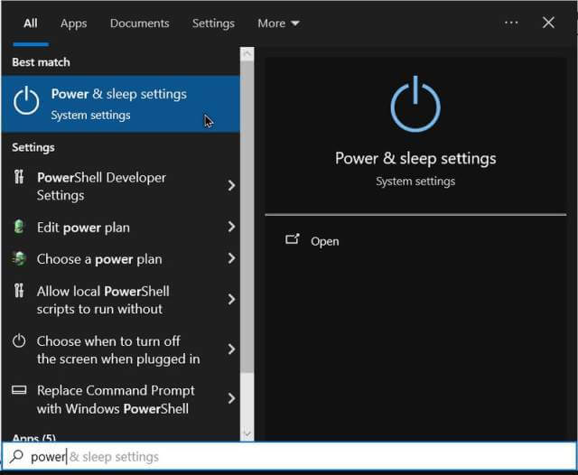 windows-10-search-power-and-sleep-settings