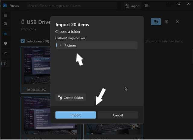 windows-10-photos-app-choose-a-folder-import