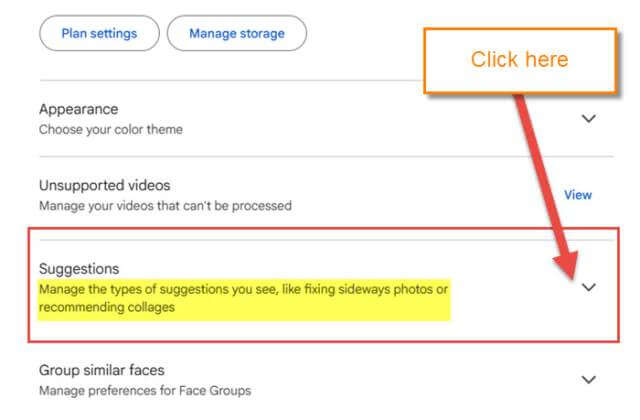 google-photos-suggestions-option