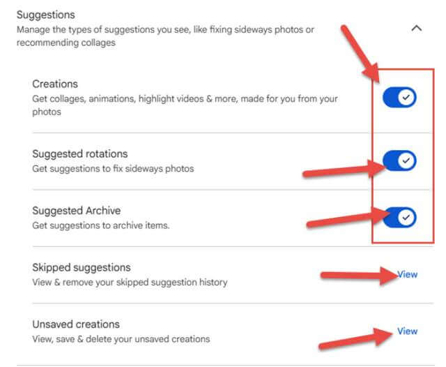 google-photos-suggestions-settings-screen