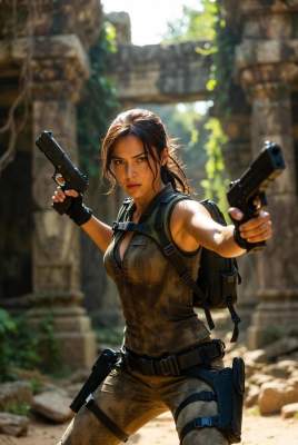 grok-lara-croft