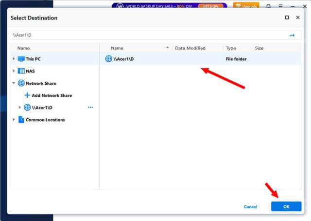 aomei-backupper-destination-network-path-selected