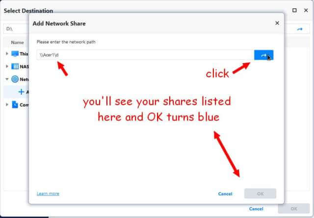aomei-backupper-add-network-share-path-click-blue-arrow