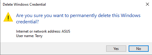 delete-windows-credential-are-you-sure-warning-yes-no