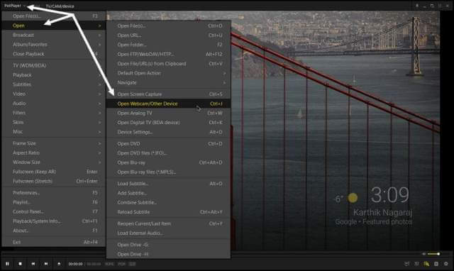 potplayer-open-webcam-other-device
