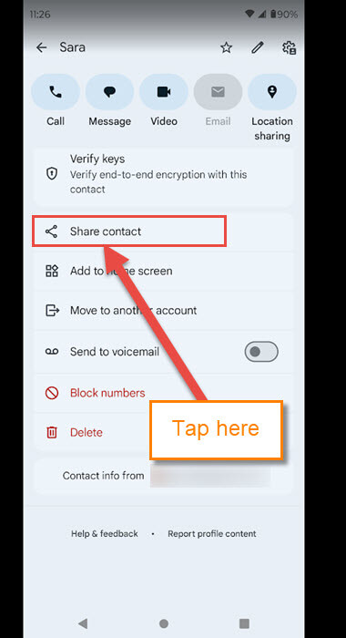 motorola-edge-share-contact-link