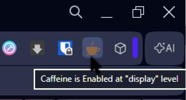 opera-caffeine-keep-awake-extension-enabled=turns-brown