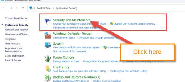 windows-security-and-maintenance-link