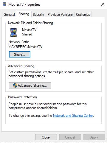 moviestv-properties-shared-network-path